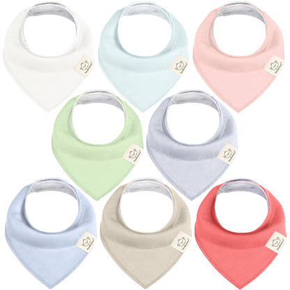 8-Pack Organic Bandana Bibs (Girl) 27734569615546