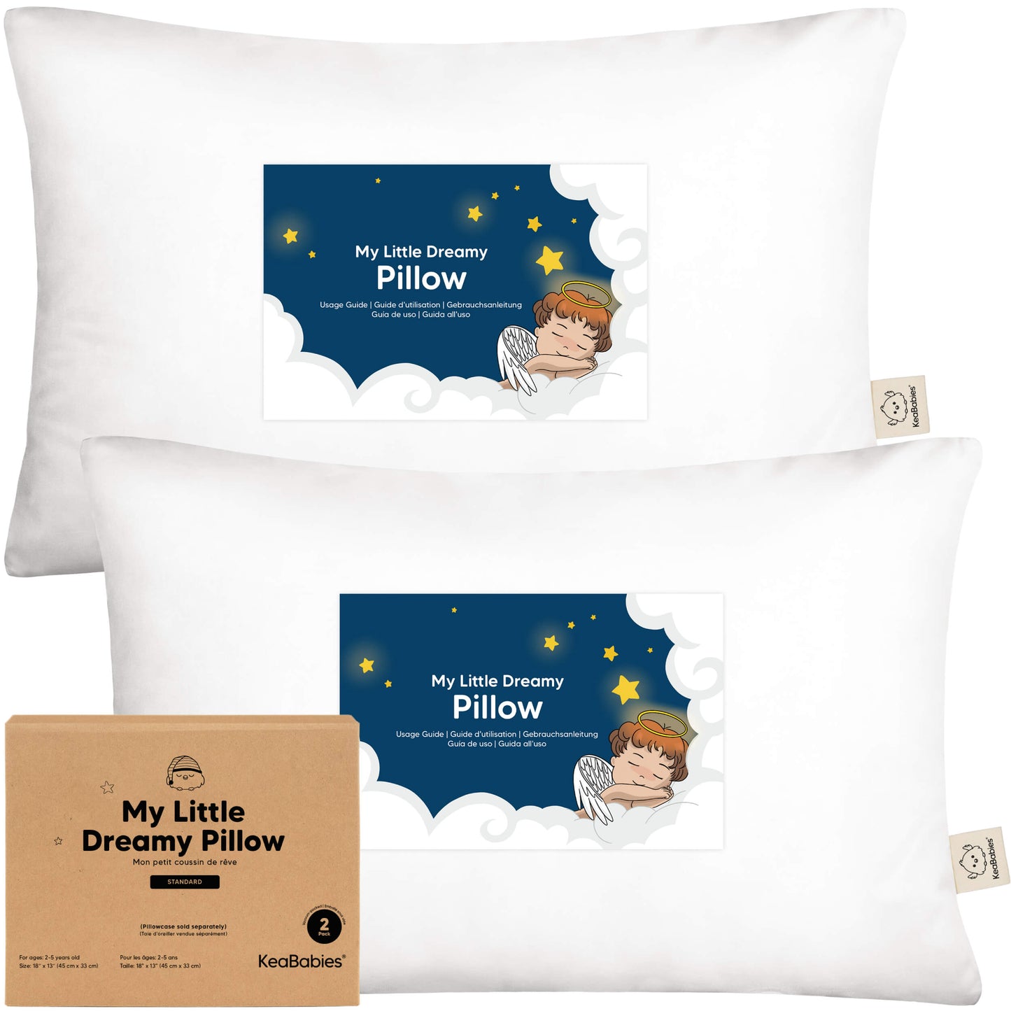 2-Pack Toddler Pillows Without Pillowcase 30408420098234
