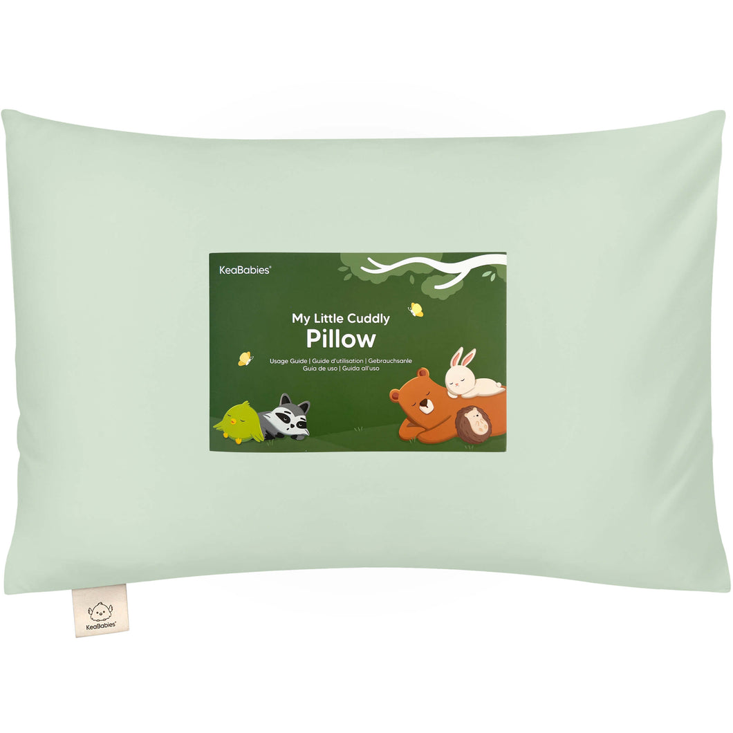 Cuddly Toddler Pillow with Pillowcase (Sage)