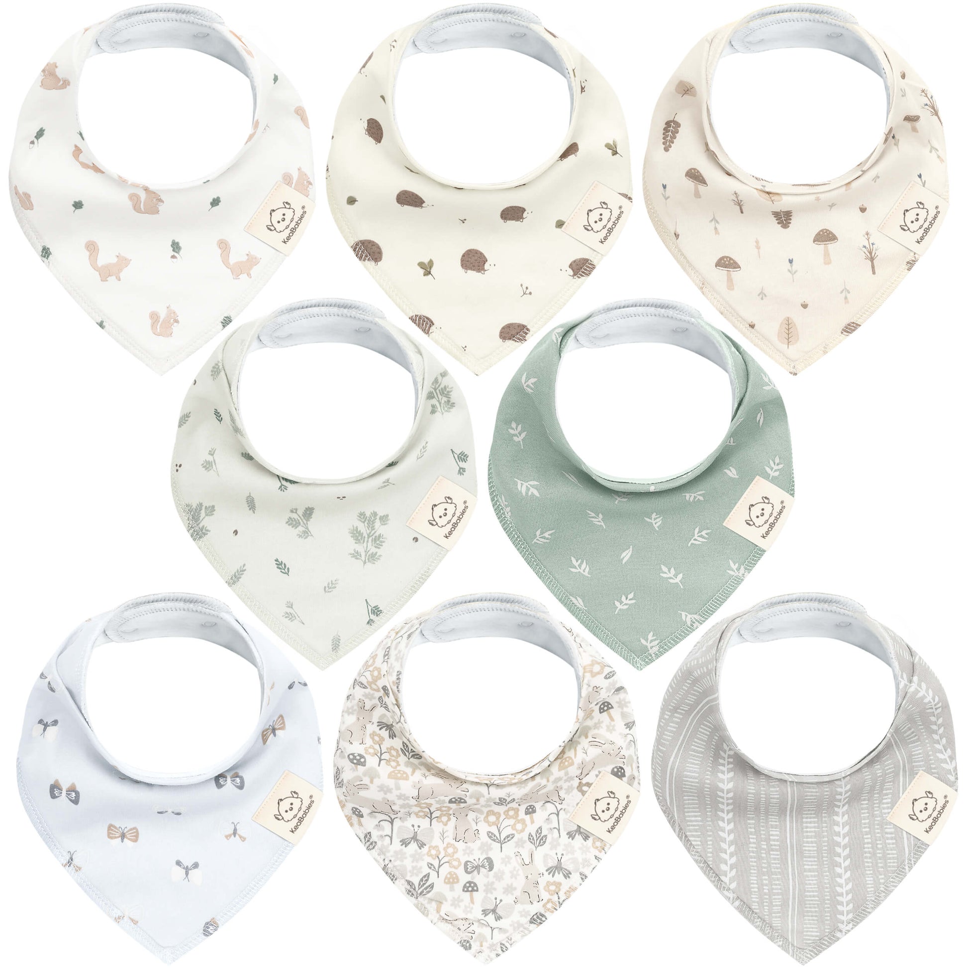 8-Pack Organic Bandana Bibs (Girl) 27690054549690