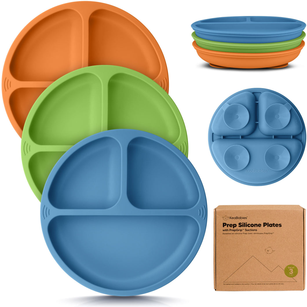 3-Pack Prep Silicone Suction Plates (Kea)