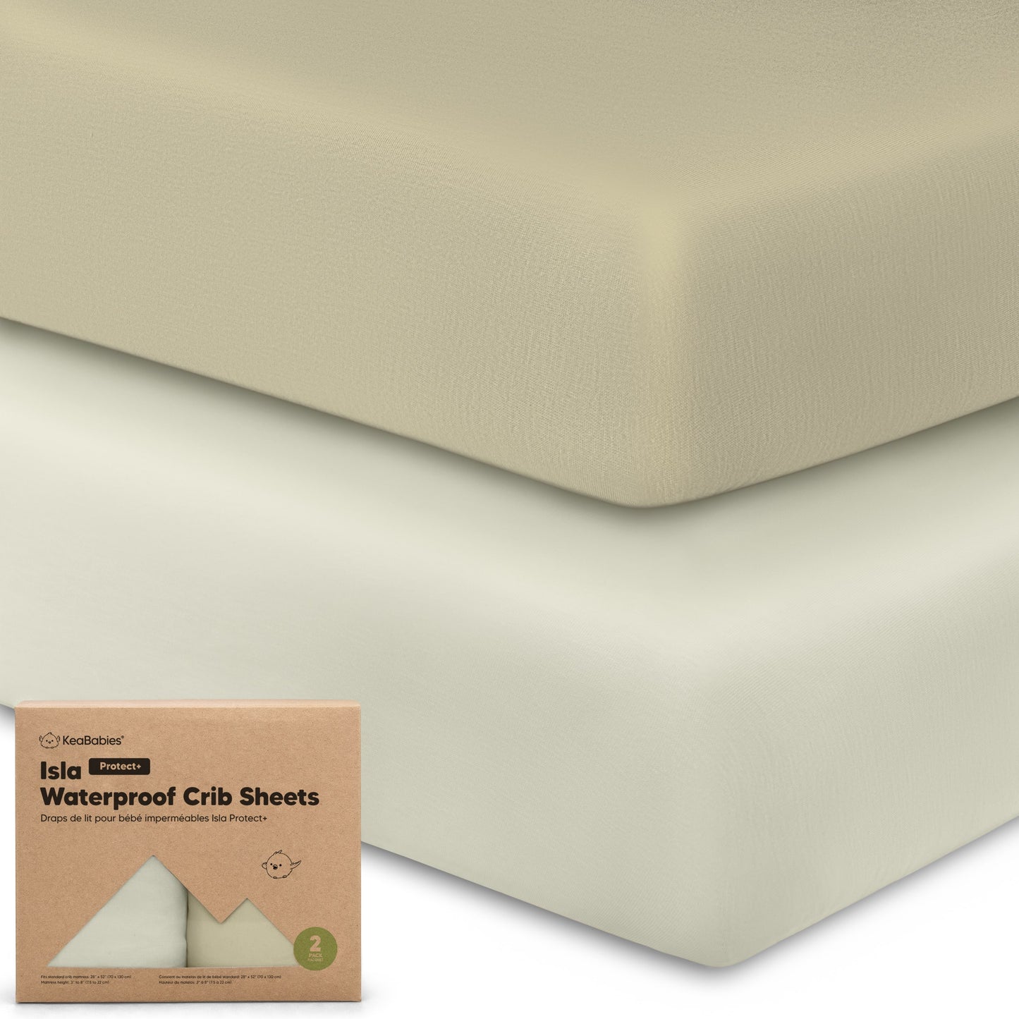 2-Pack Isla [Protect+] Waterproof Crib Sheets 27853024592058
