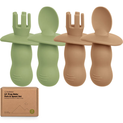 2-Sets Lil’ Prep Baby Fork & Spoon 27816286650554