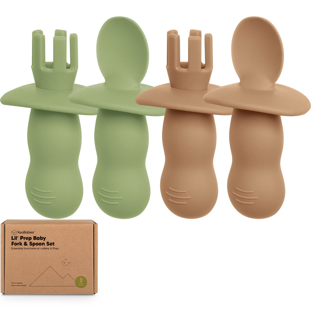 2-Sets Lil’ Prep Baby Fork & Spoon (Desert)