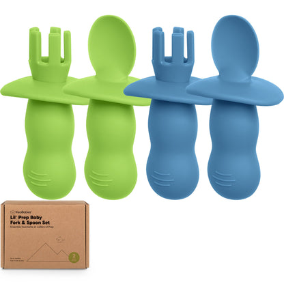 2-Sets Lil’ Prep Baby Fork & Spoon 27815855423674
