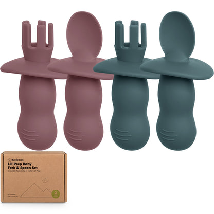 2-Sets Lil’ Prep Baby Fork & Spoon 27816334295226