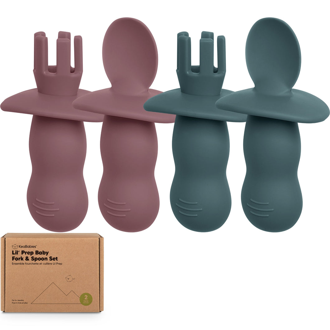 2-Sets Lil’ Prep Baby Fork & Spoon (Rocky)