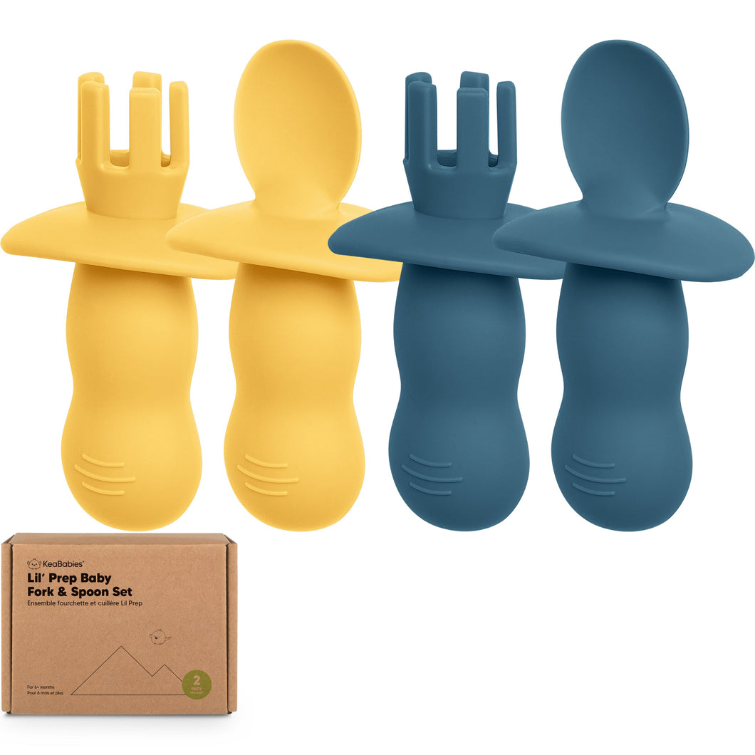 2-Sets Lil’ Prep Baby Fork & Spoon (Valiant)