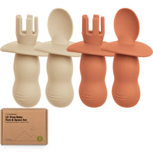 Load image into Gallery viewer, 2-Sets Lil’ Prep Baby Fork &amp; Spoon (Terracotta)
