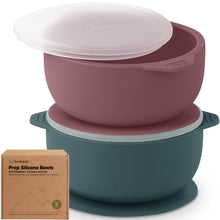 Load image into Gallery viewer, 2-Pack Prep Silicone Suction Bowls
