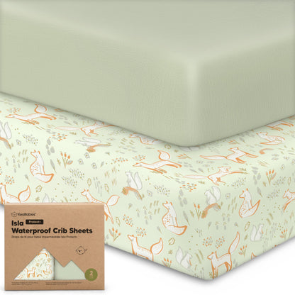2-Pack Isla [Protect+] Waterproof Crib Sheets 27922568609978