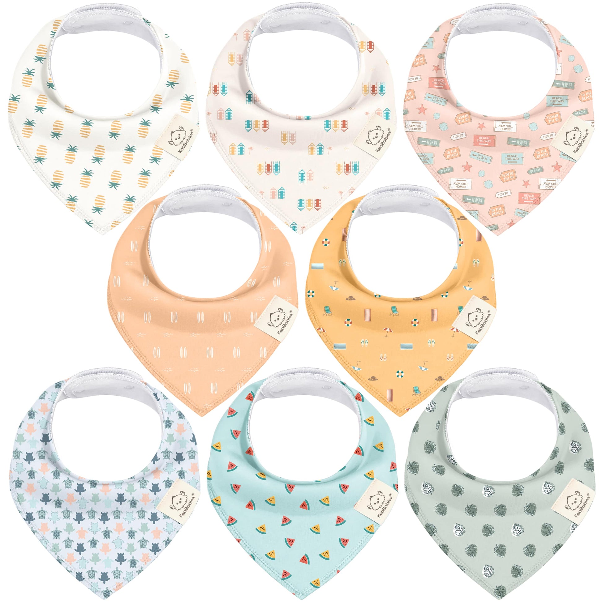 8-Pack Organic Bandana Bibs (Boy) 27929640075450