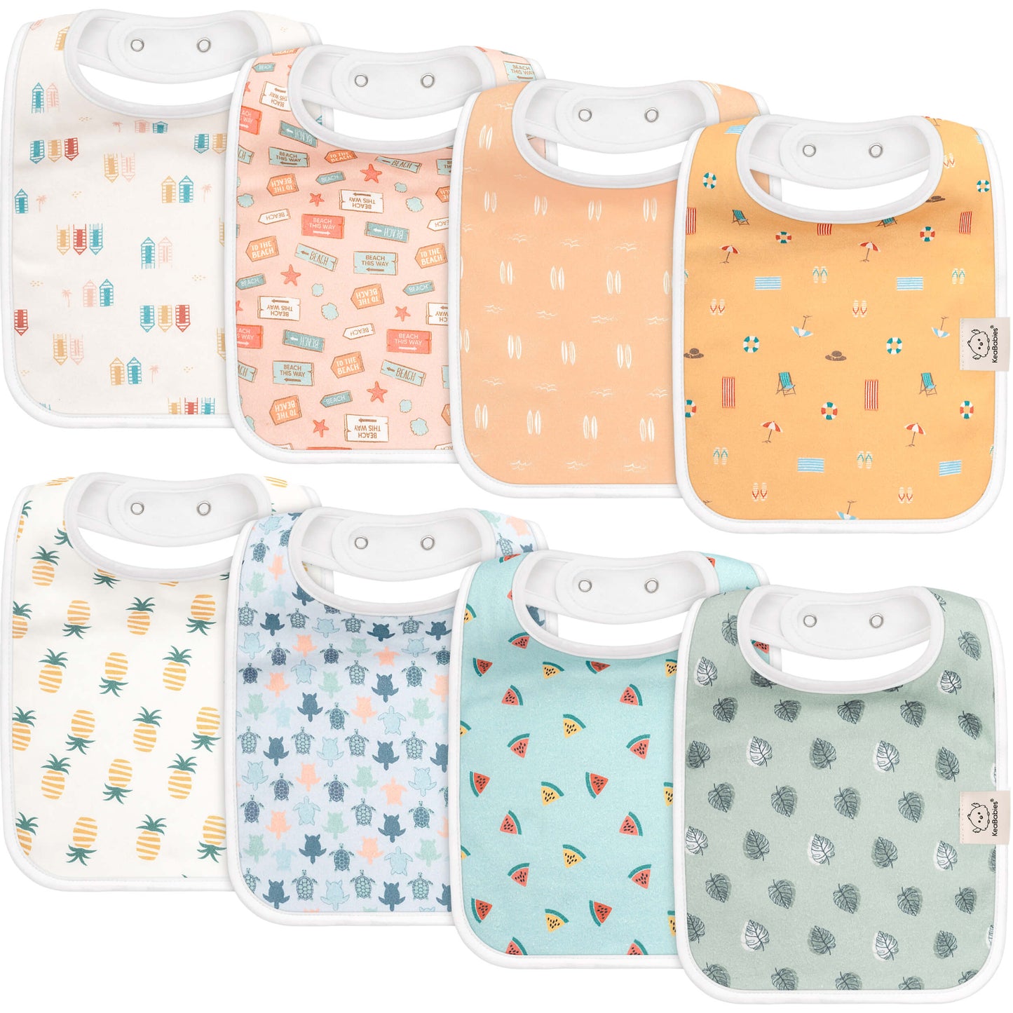 8-Pack Coast Drool Bibs 27929791889594