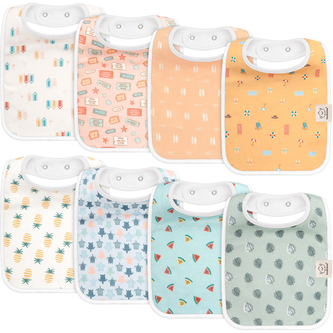 8-Pack Coast Drool Bibs (Beach Day)