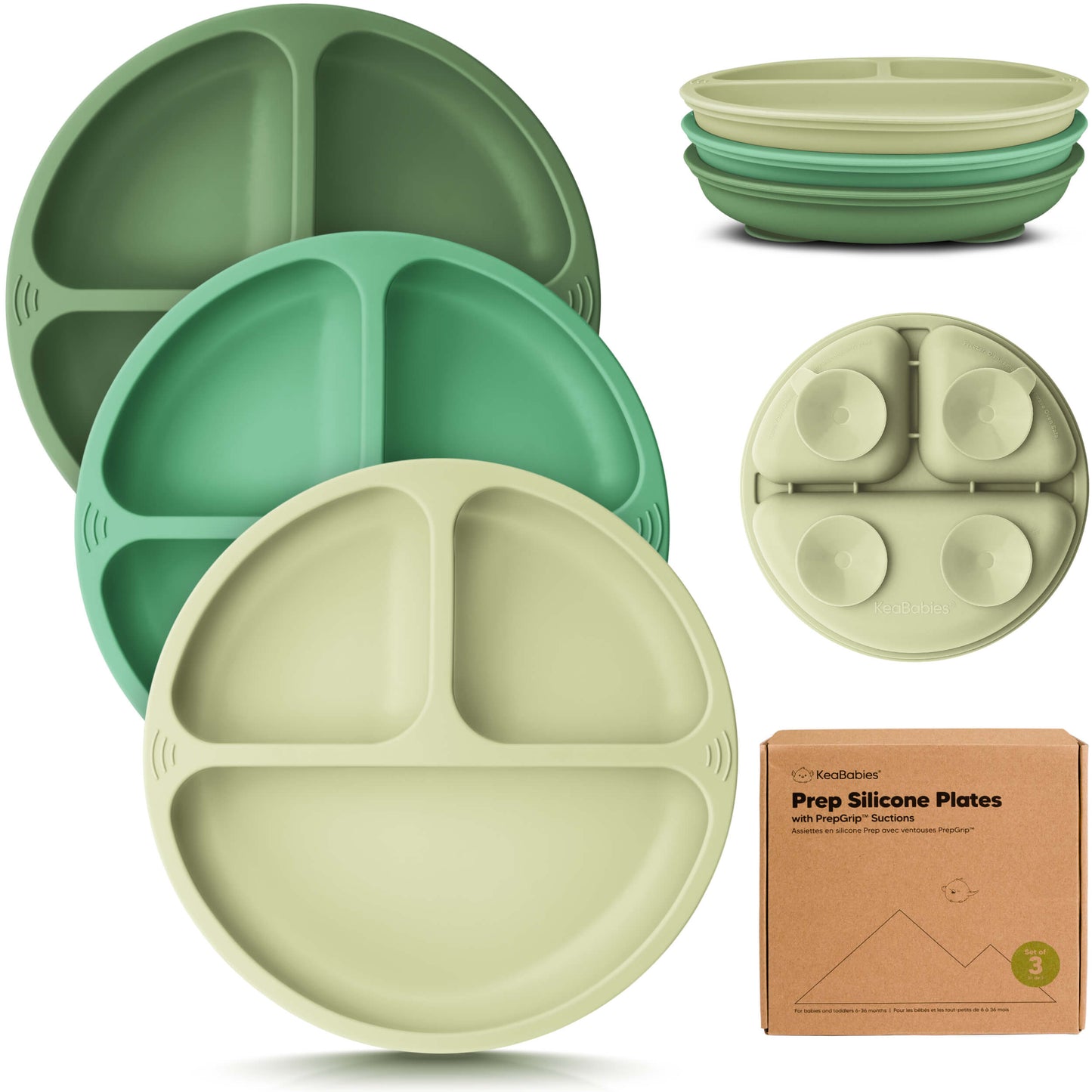 3-Pack Prep Silicone Suction Plates 28097886978234