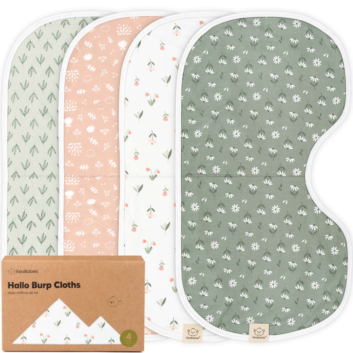 4-Pack Hallo Burp Cloths 28042171154618