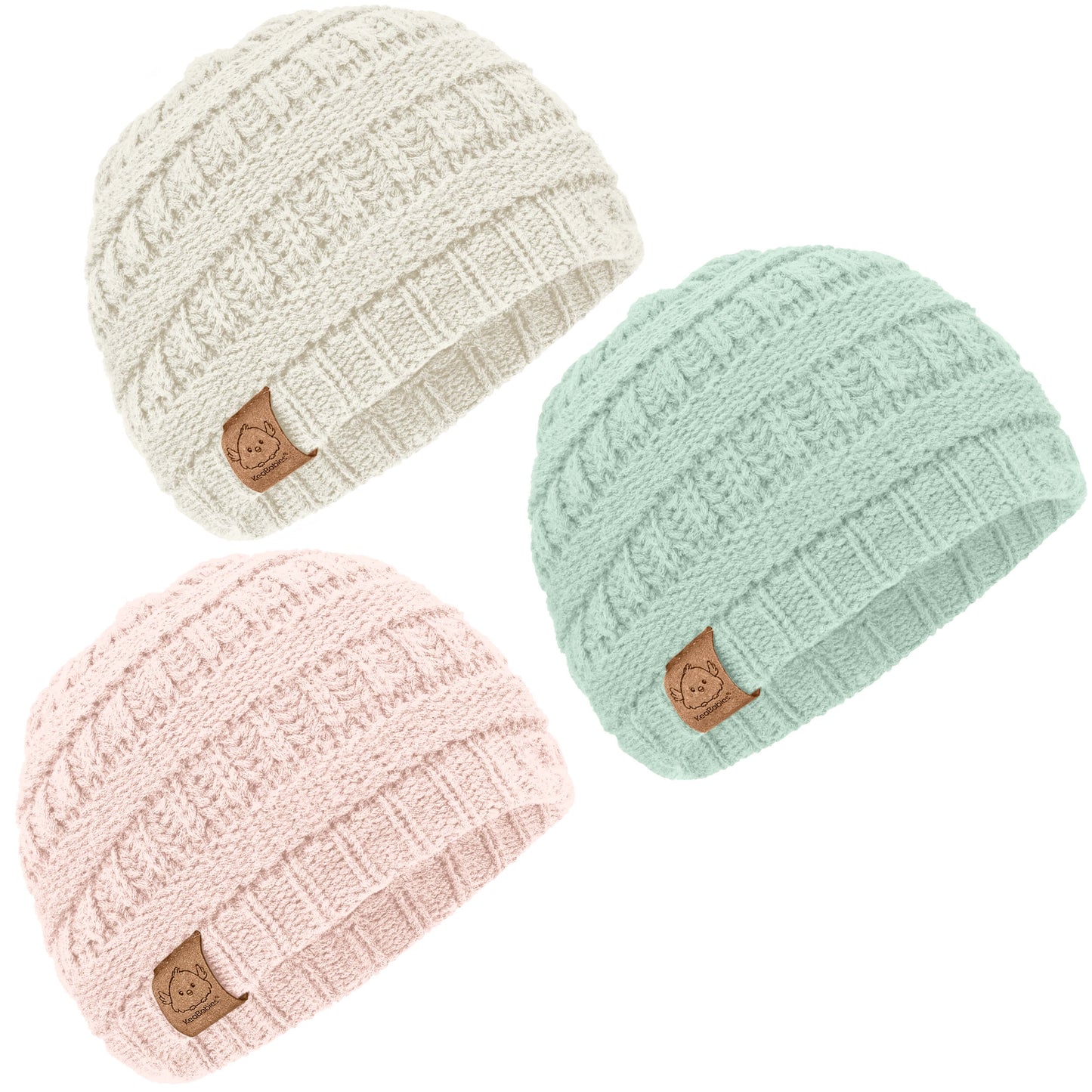 3-Pack Warmzy Baby Beanies 28110837055674