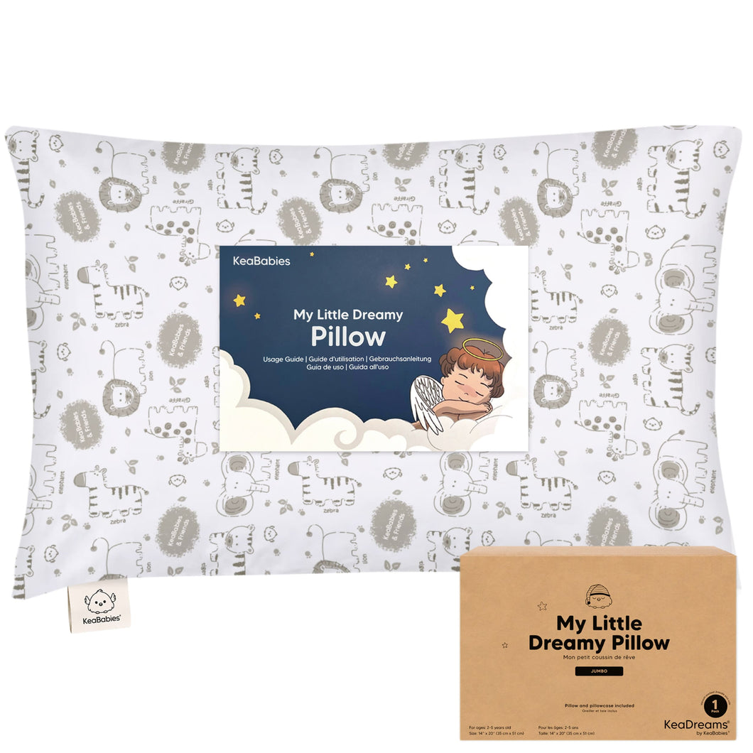 Jumbo Toddler Pillow with Pillowcase (KeaSafari)