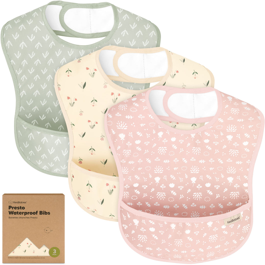 3-Pack Presto Waterproof Bibs (Fleur)