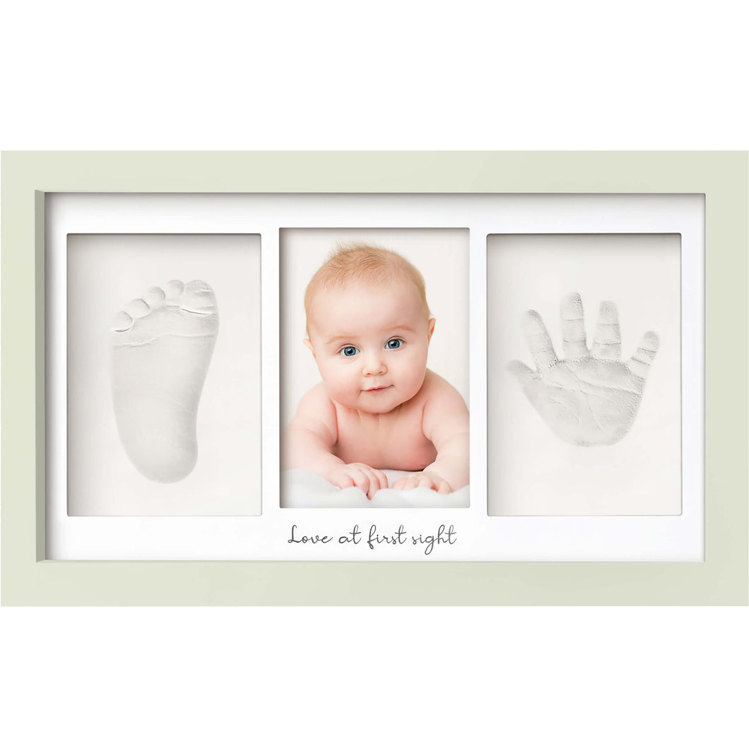 Baby Handprint & Footprint Keepsake Duo Frame (Sage)