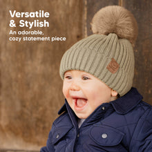 Load image into Gallery viewer, 2-Pack Pom Knitted Beanie (Latte)
