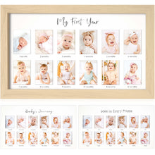 Load image into Gallery viewer, Nova Baby&#39;s First Year Picture Frame (Ash Wood)
