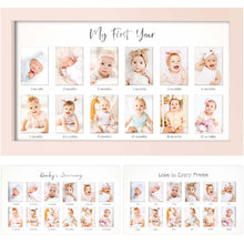 Load image into Gallery viewer, Nova Baby&#39;s First Year Picture Frame (Petal Pink)

