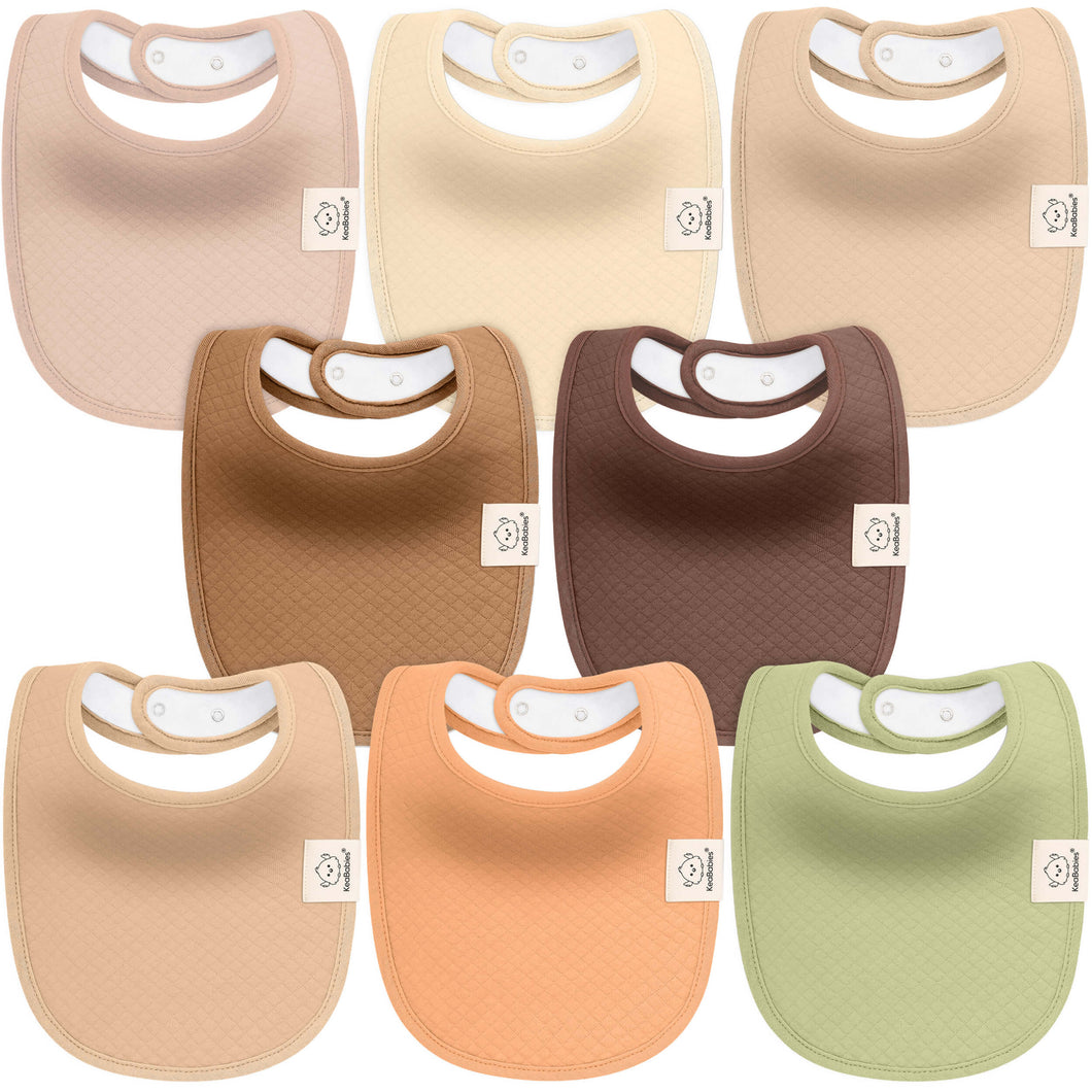 8-Pack Urban Quin Drool Bibs (Driftwood)