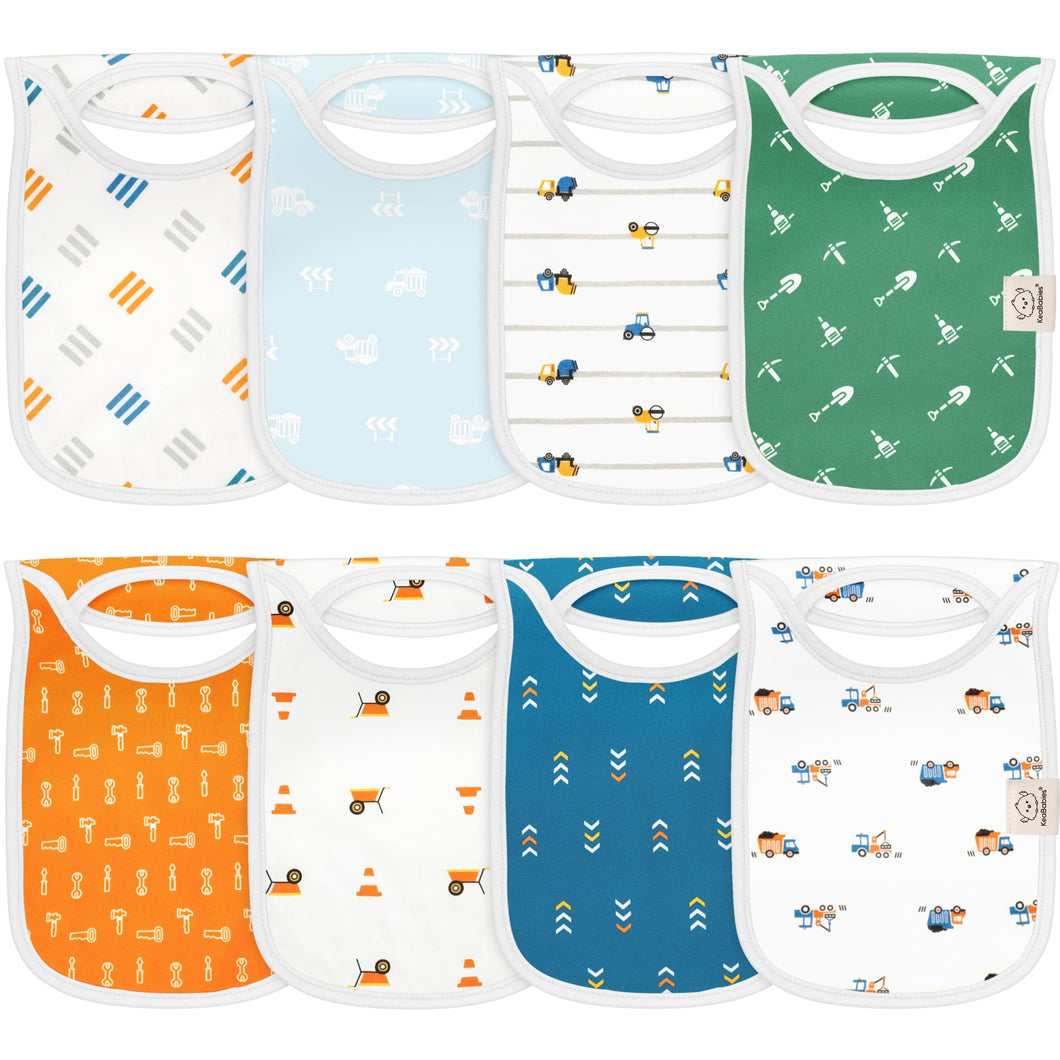 8-Pack Hallo Drool Bibs (Builders)