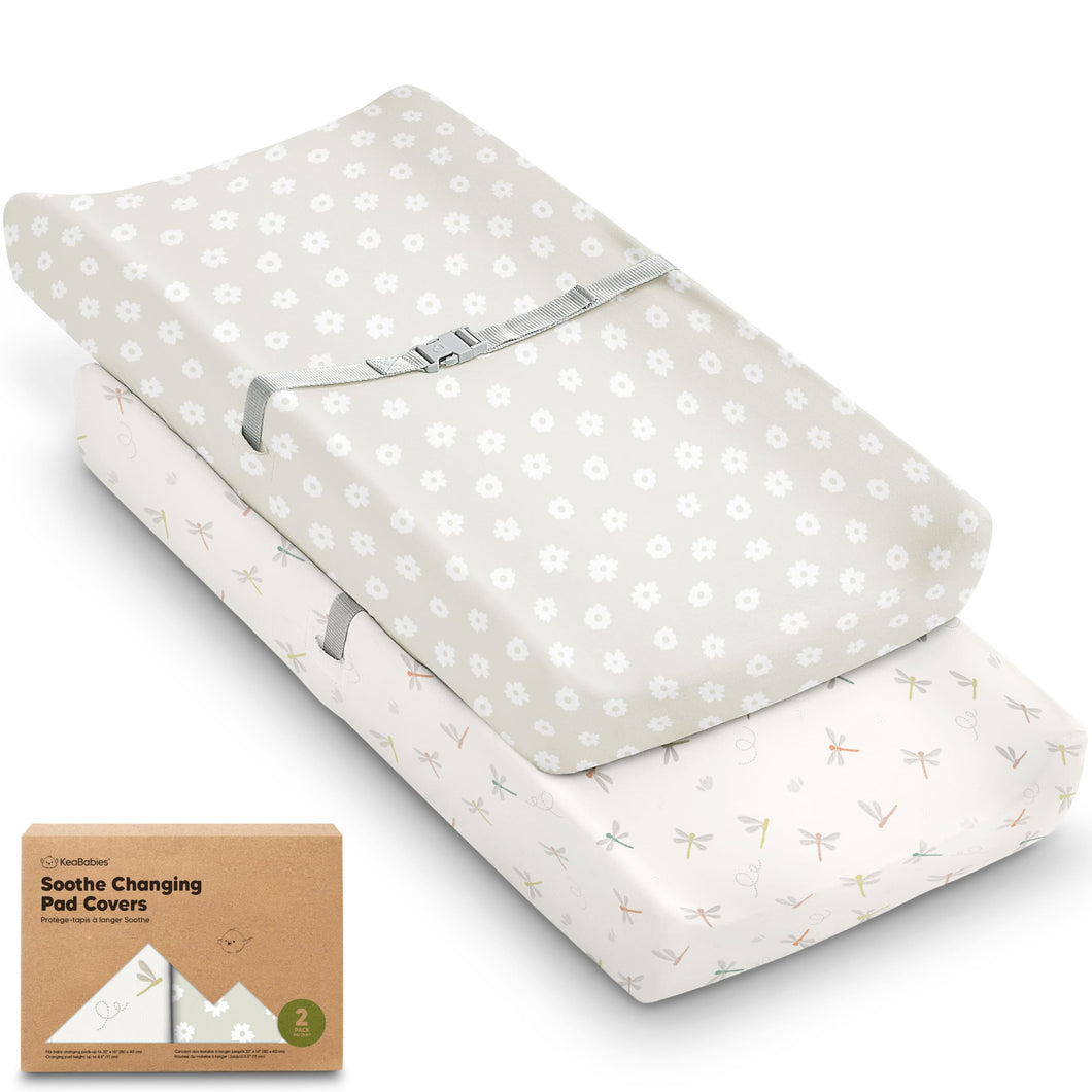 2-Pack Soothe Changing Pad Covers (Meadow)