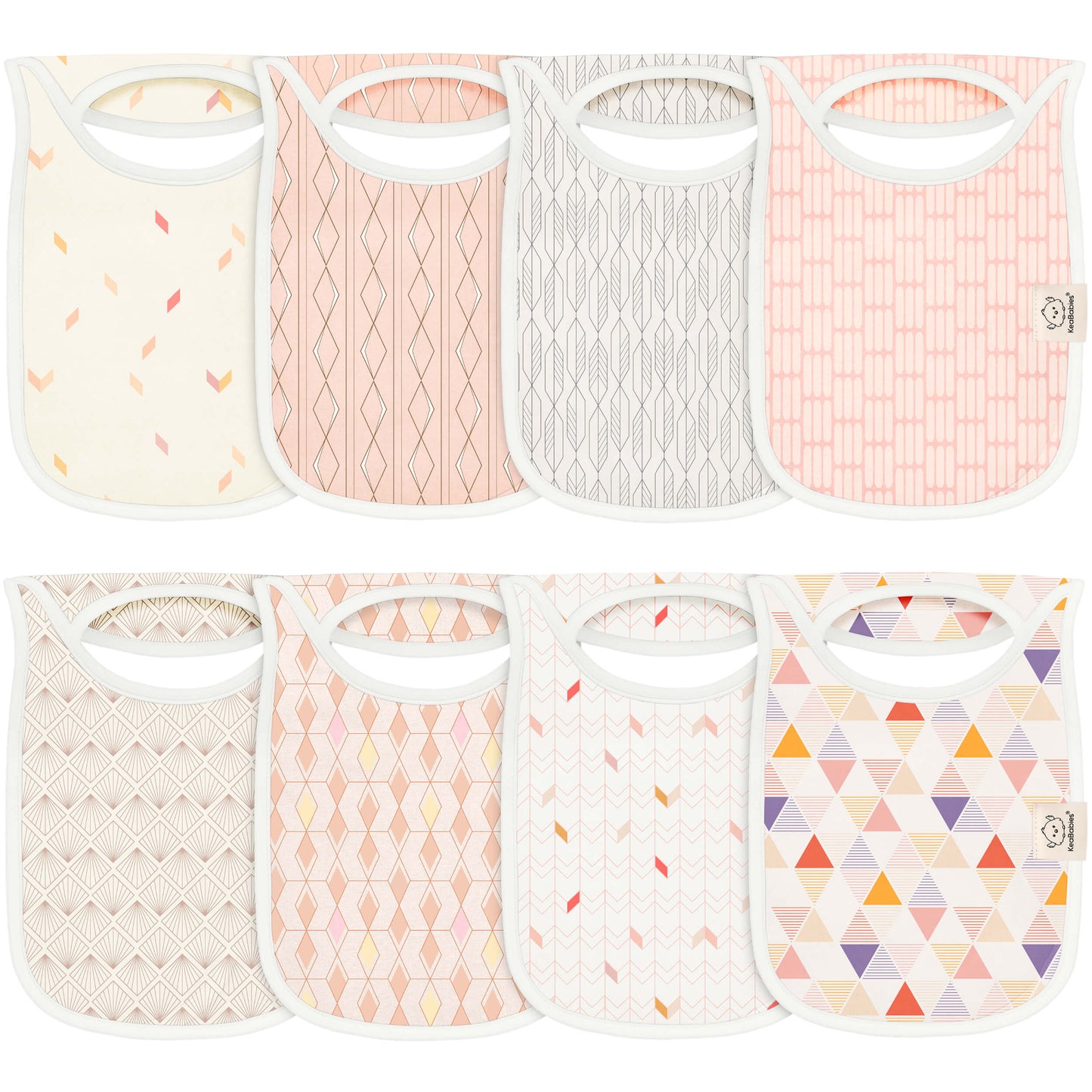8-Pack Hallo Drool Bibs 28508537356474