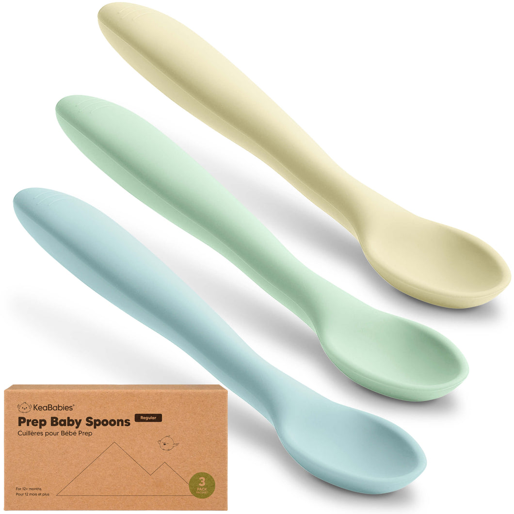 3-Pack Prep Baby Spoons (Pastel Sky)