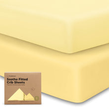 Load image into Gallery viewer, Soothe Fitted Crib Sheet (Sunshine)
