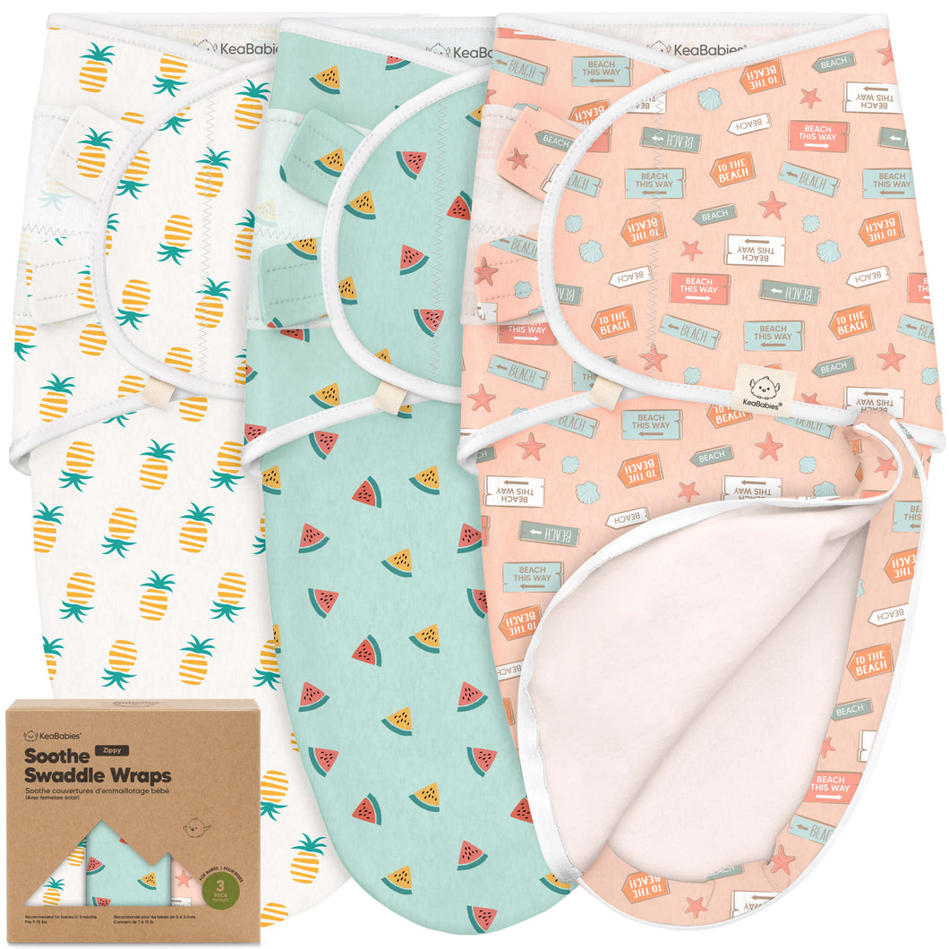 3-Pack Soothe Zippy Swaddle Wrap (Beach Day)