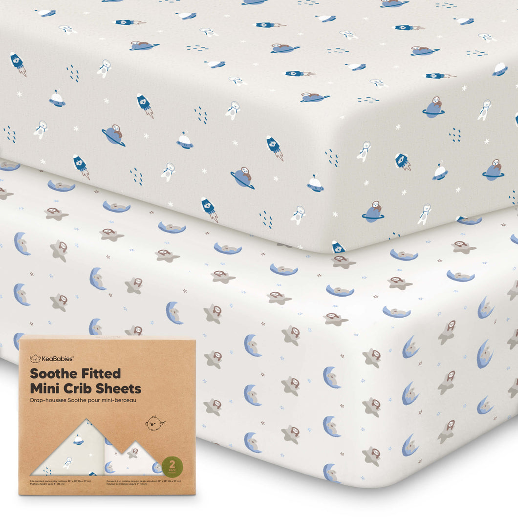 Soothe Fitted Mini Crib Sheet (Cosmo)