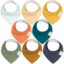 Load image into Gallery viewer, 8-Pack Organic Bandana Bibs (Boy)
