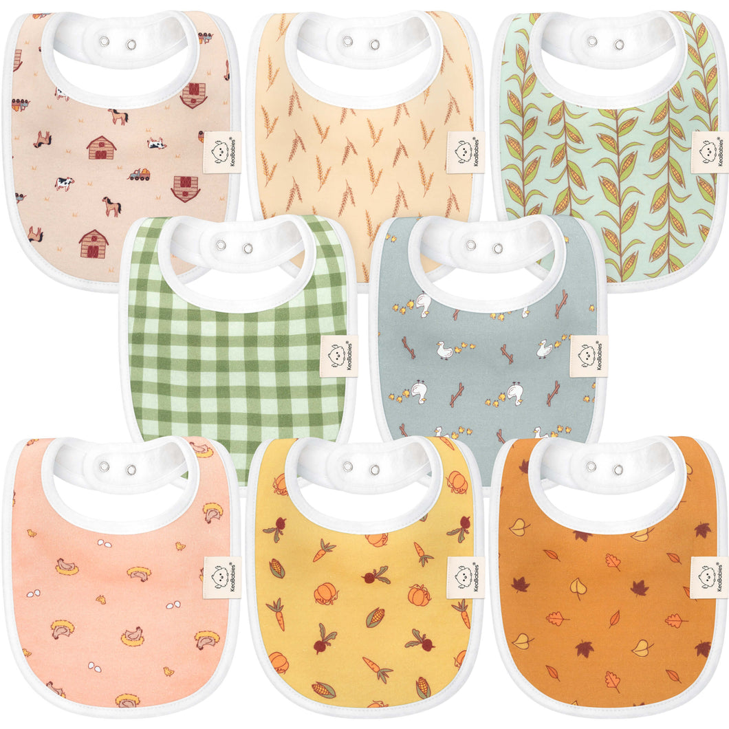 8-Pack Urban Drool Bibs (Countryside)