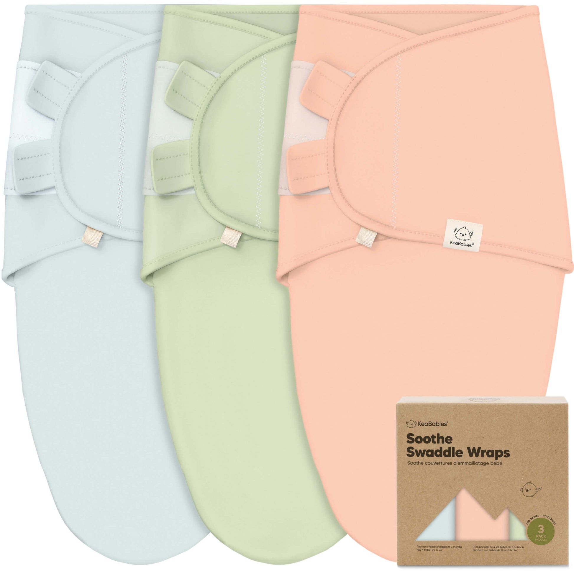 3-Pack Soothe Swaddle Wraps 28554095657146
