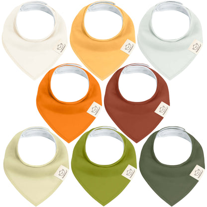 8-Pack Organic Bandana Bibs (Girl) 28535327817914