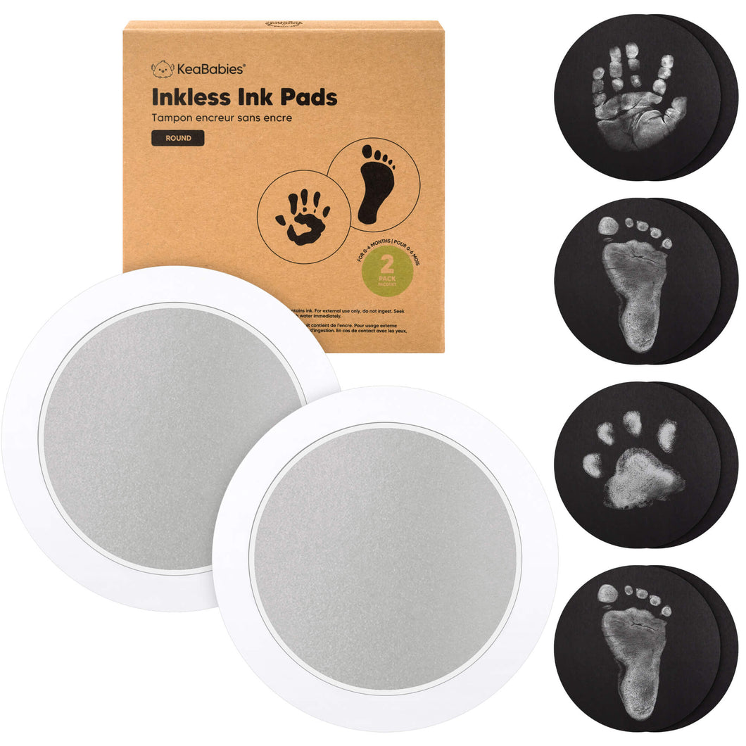 2-Pack Round Inkless Ink Pads (Silver)