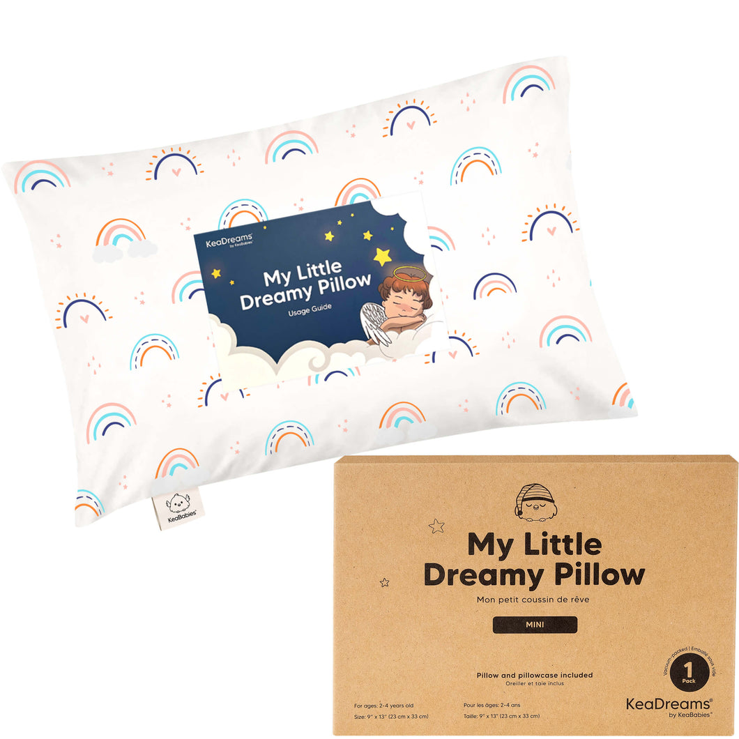 Mini Toddler Pillow With Pillowcase (Jolly Rainbow)