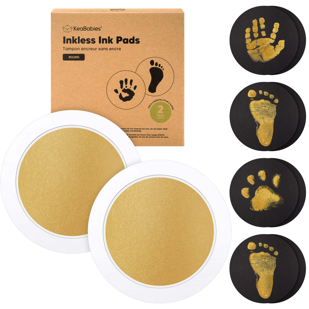 2-Pack Round Inkless Ink Pads (Gold)