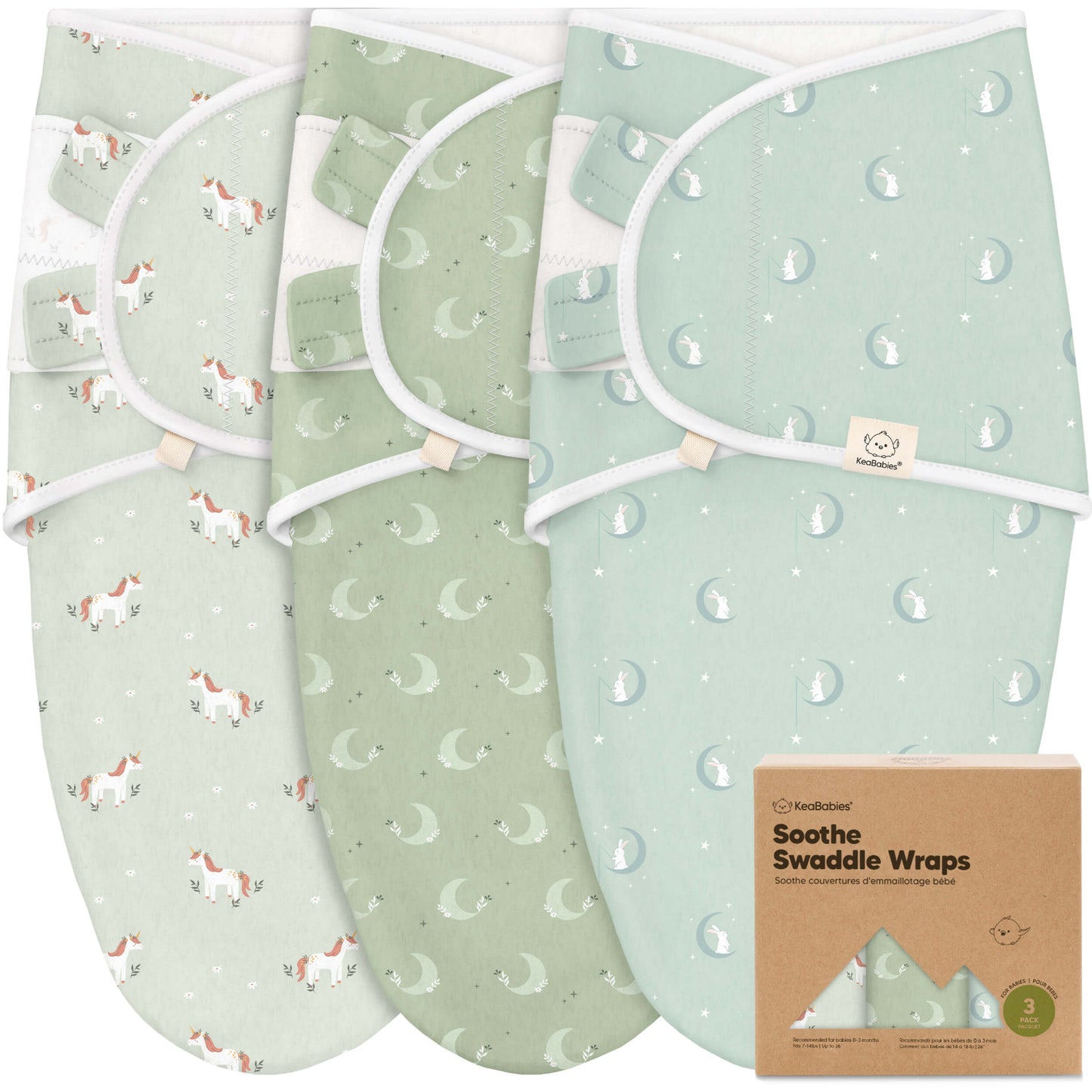 3-Pack Soothe Swaddle Wraps 28535175348410