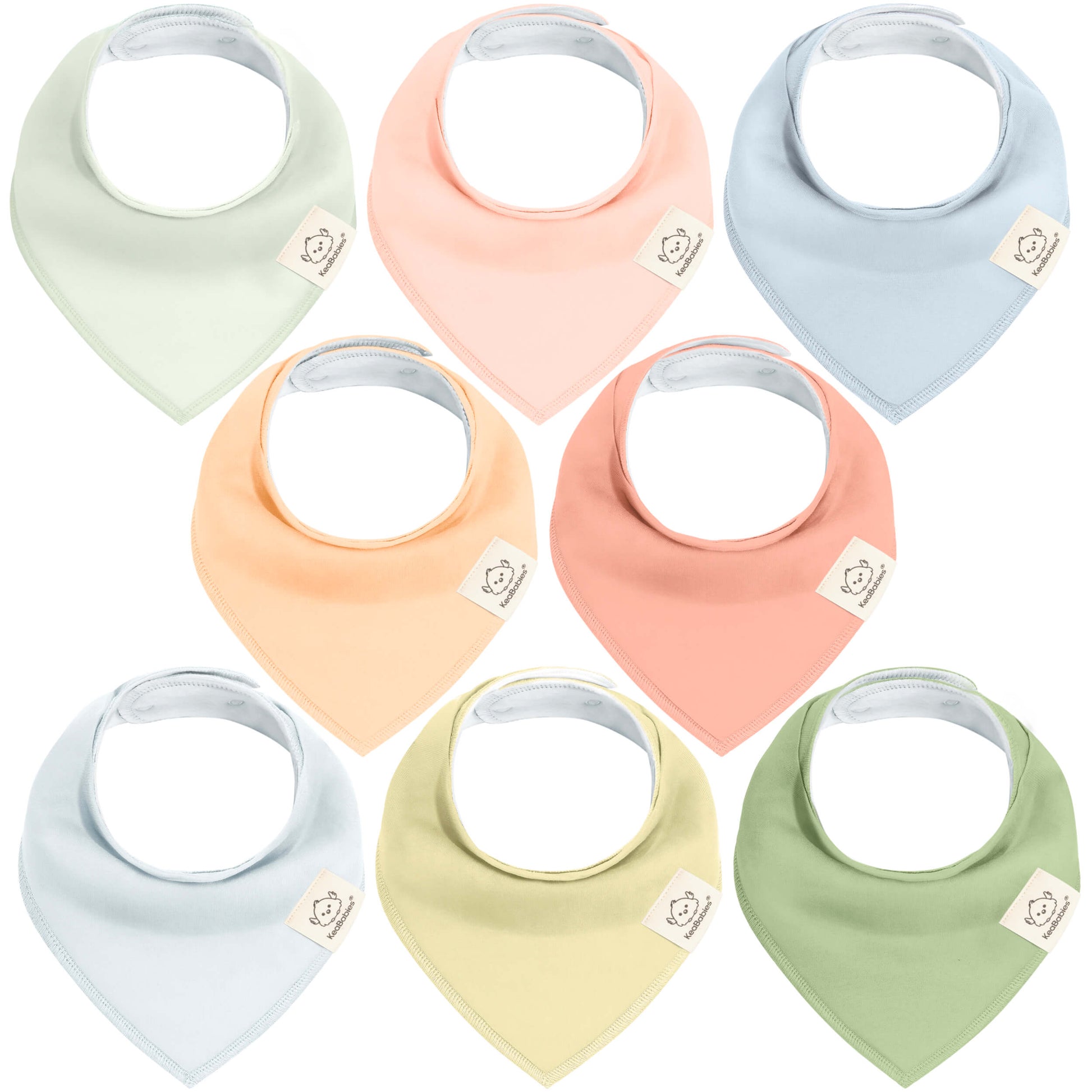 8-Pack Organic Bandana Bibs (Girl) 28723207209146
