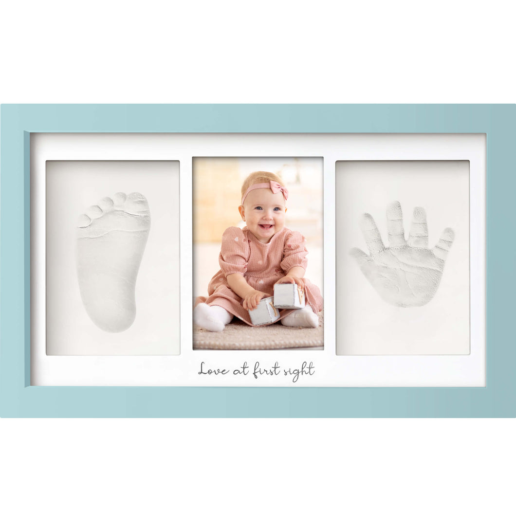 Baby Handprint & Footprint Keepsake Duo Frame (Sky Blue)