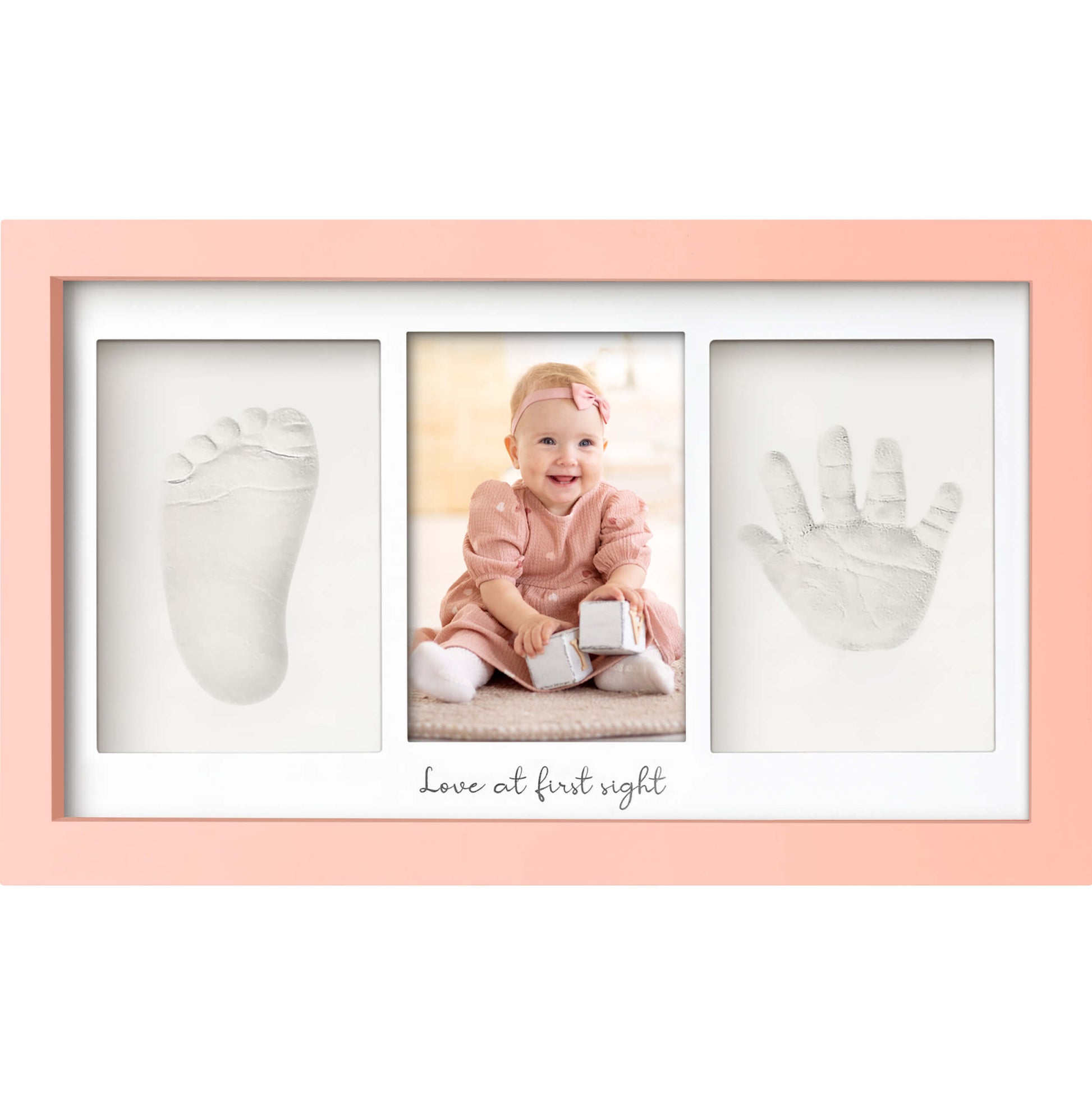 Baby Handprint & Footprint Keepsake Duo Frame 28628453163194