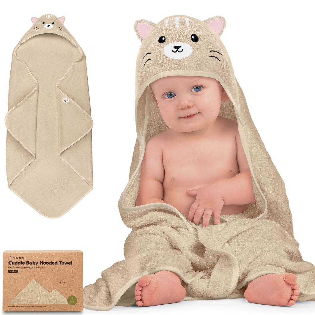 Cuddle Baby Hooded Towel (Cat, Petite)