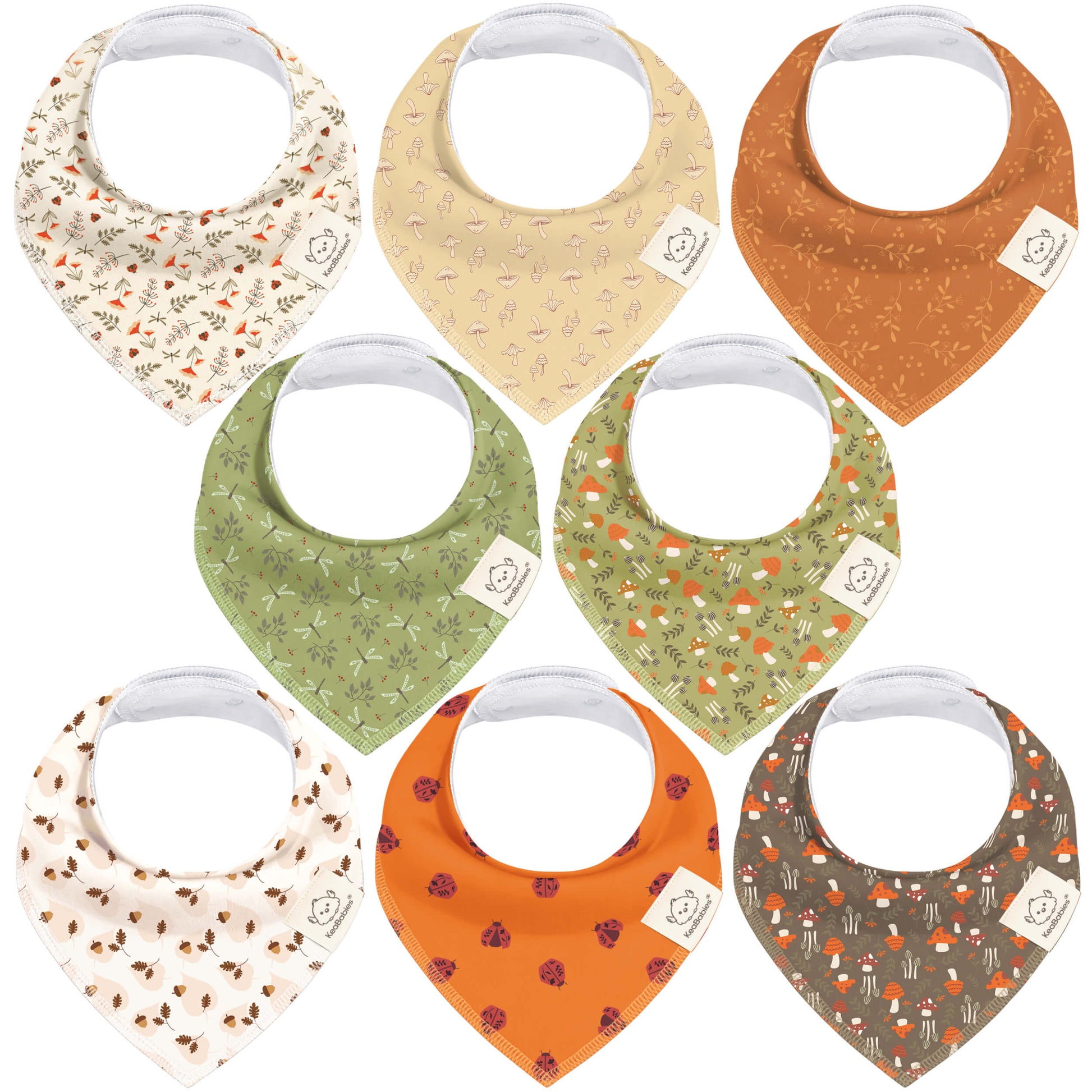 8-Pack Organic Bandana Bibs (Girl) 28737494745274