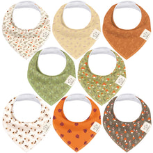 Load image into Gallery viewer, 8-Pack Organic Bandana Bibs (Fall Spores)
