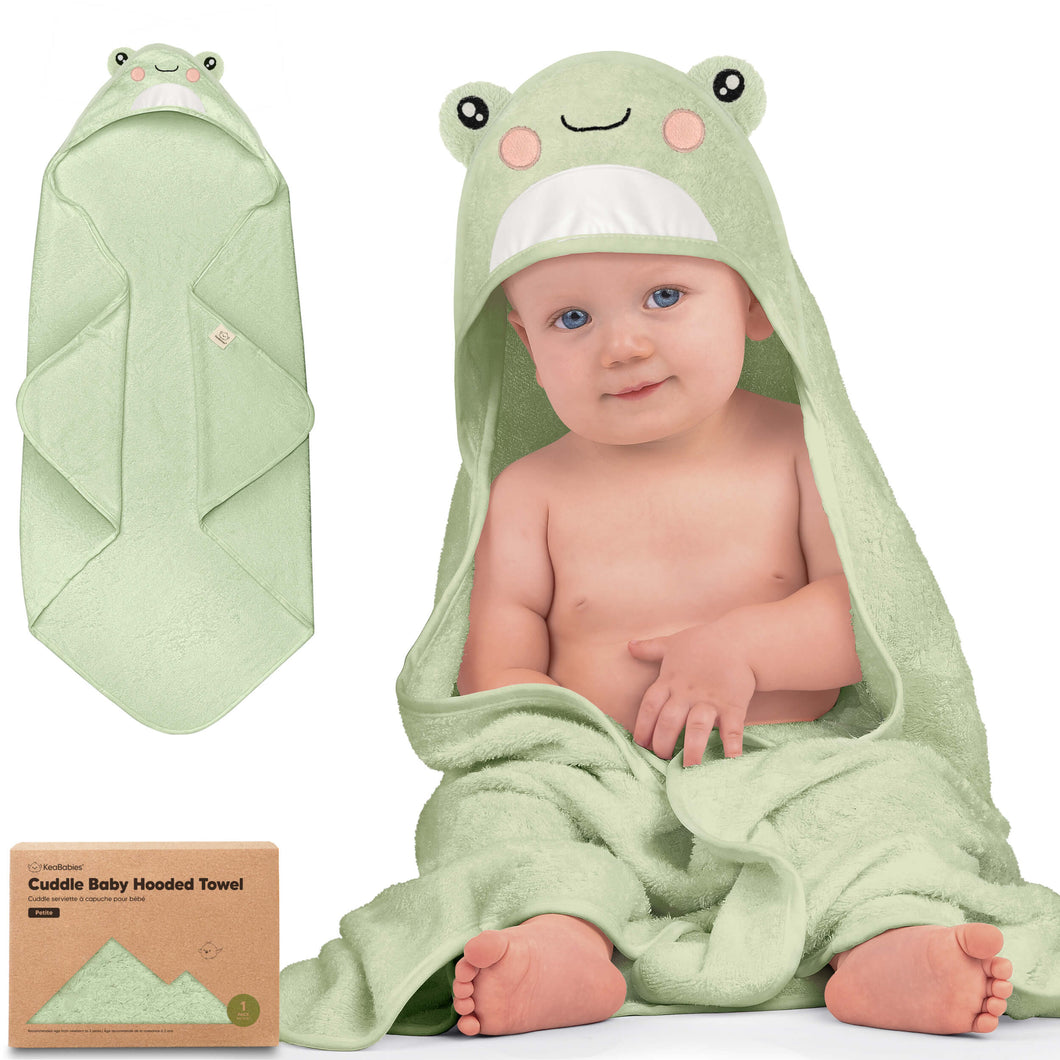 Cuddle Baby Hooded Towel (Frog, Petite)